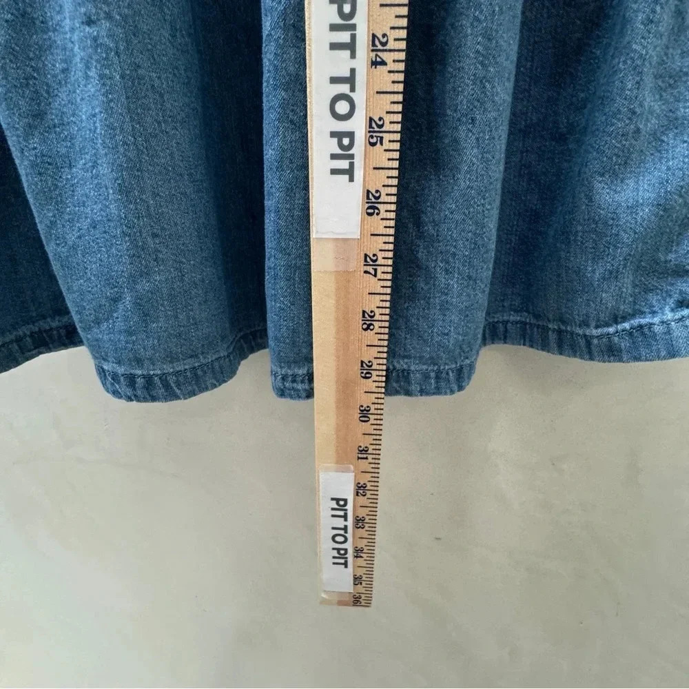 Gap Kids || Denim Chambray Dress Large 9-10 - Picture 5 of 6